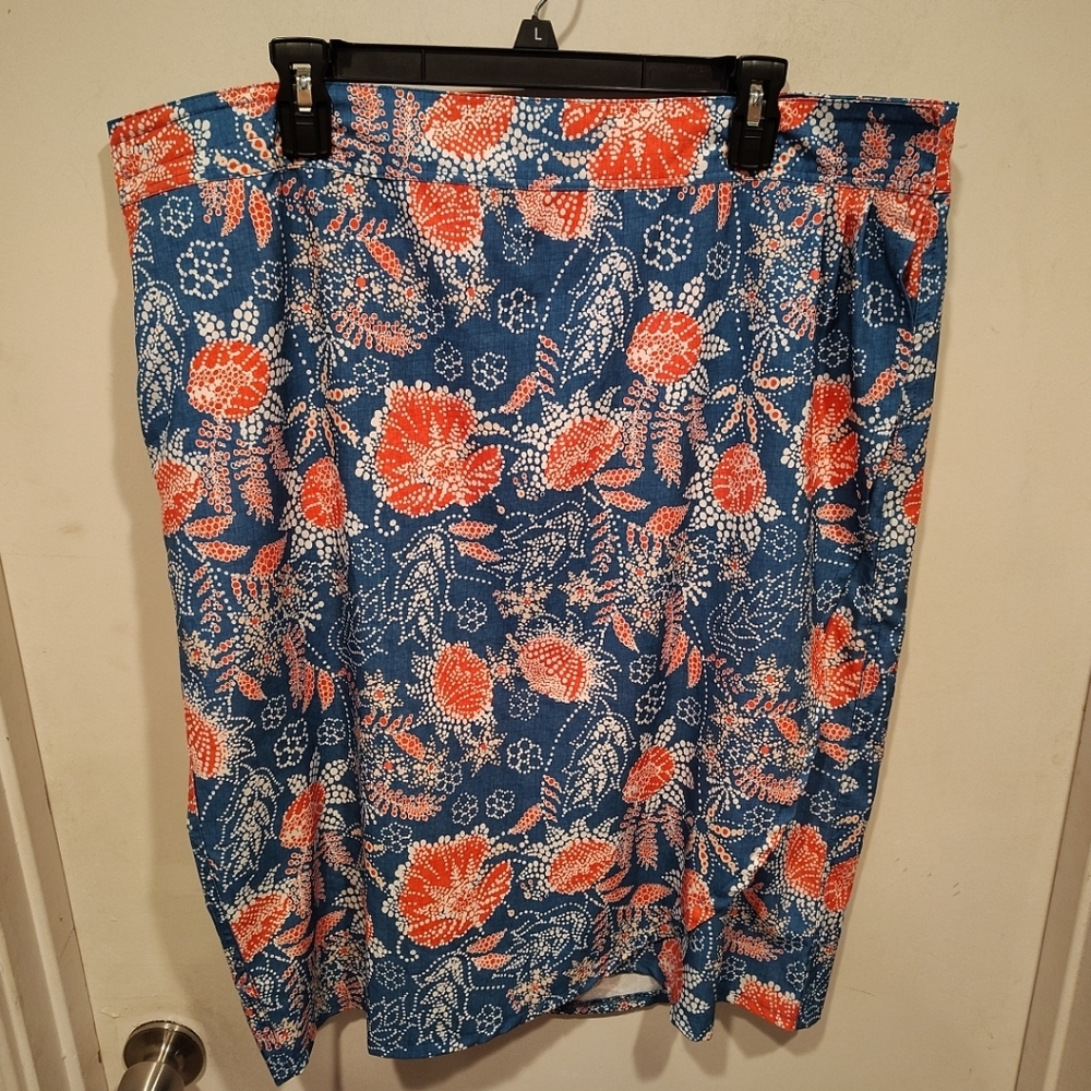 Ripskirt Women's Floral Adjustable Knee Length Hawaiian Beach Skirt Sz XXL- Swim